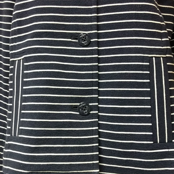 Talbots blue and white striped jacket, SP - Picture 6 of 9